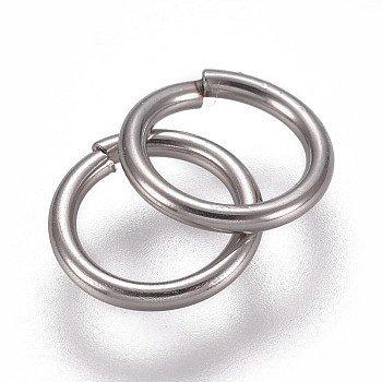 304 Stainless Steel Jump Rings, Soldered Jump Rings, Closed Jump Rings, Stainless Steel Color, 20 Gauge, 6x0.8mm, Inner Diameter: 4.5mm