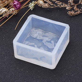 Square Shape DIY Silicone Molds, Resin Casting Molds, For UV Resin, Epoxy Resin Jewelry Making, White, 36x36x17mm, Inner Size: 30x30mm