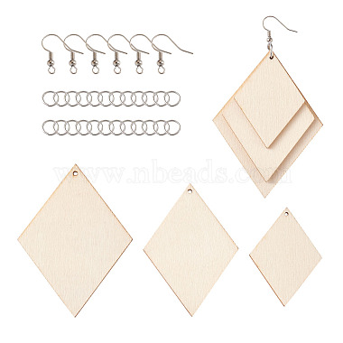 Antique White Wood Earrings