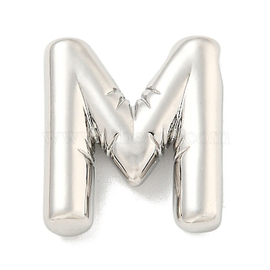 Platinum Letter M Brass Pendants