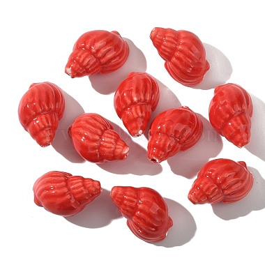 10Pcs Handmade Printed Porcelain Beads(PORC-YW0001-26B)-1
