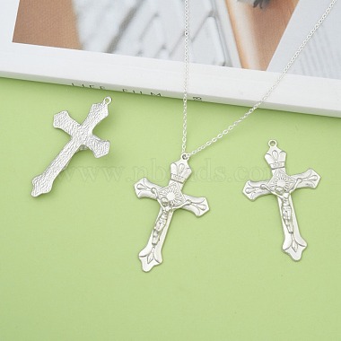 Alloy Crucifix Cross Pendants(EC1053-P)-5