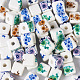 72Pcs 4 Color Handmade Porcelain Ceramic Beads Strands(PORC-FW0001-01)-2