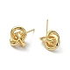 Brass Interlocking Rings Knot Stud Earrings for Women(KK-B072-38G)-2