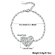 Rhodium Plated 925 Sterling Silver Cable Chains Bracelets(UH9338-2)-1