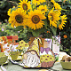 Sunflower Theme Wooden Pendant Decorations(WOOD-WH0037-005)-6