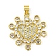 Rack Plating Brass Pave Cubic Zirconia Pendants(KK-U029-07G)-1