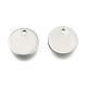 304 Stainless Steel Stamping Blank Tag Flat Round Charms Pendants(STAS-Q171-04)-1