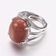 Natural & Synthetic Gemstone Wide Band Finger Rings(RJEW-K224-A)-2