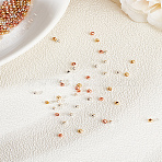 240Pcs 3 Colors Brass Spacer Beads, Round, Mixed Color, 2x1.8mm, Hole: 0.9mm, 80pcs/color(KK-LP0002-05)