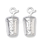 304 Stainless Steel Pendants, Coke Charm, Stainless Steel Color, 20x9x4.5mm, Hole: 2mm(STAS-F342-02P)