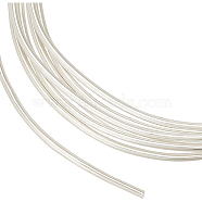 Sterling Silver Wire, Silver, 18 Gauge(1mm), about 1.64 Feet(0.5m)/pc(OCOR-WH0074-08B-S)