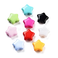 Baking Paint Acrylic Bead, Star, Mixed Color, 10.5x10x4.5mm, Hole: 1.5mm, 1785pcs/500g(OACR-S136-05)