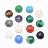 Natural & Synthetic Mixed Gemstone Cabochons, Half Round, 12x5~6mm(G-P393-R-12mm)