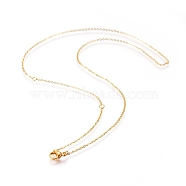 304 Stainless Steel Necklace, Cable Chains, with Lobster Clasps, Golden, 18.5 inch(47cm), 1mm, Jump Ring: 4x0.5mm(MAK-F033-01G)