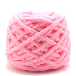 Cotton Yarn, for Sweater Hat Socks Baby Blankets, Pearl Pink, 7mm(PW-WG43716-04)