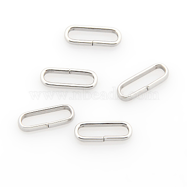 Stainless Steel Color Rectangle Stainless Steel Close but Unsoldered Jump Rings