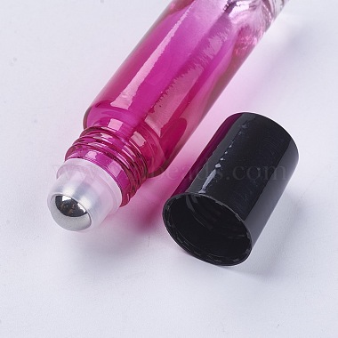 Bouteille à bille roulante vide d'huile essentielle de couleur dégradée en verre de 10 ml(X-MRMJ-WH0011-B05-10ml)-2