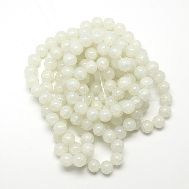 Cuisson peints en verre craquelé brins de perles(X-DGLA-Q023-8mm-YS1)-3