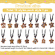 15Pcs 15 Styles Tortoise Resin Pendant Necklaces Set with Adjustable Cotton Cords(NJEW-AN0001-51B)-2