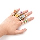 Mixed Style Alloy Enamel Finger Rings for Women(RJEW-MSMC002-16)-3