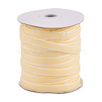 Single-faced Velvet Ribbon, Clothes Accessories, Beige, 3/8 inch(10mm)(OCOR-TAC0024-002A)