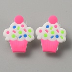 Cute Silicone & Plastic Clips, for Paper Document, School Office Supplies, Food, 33x26.5x14mm(AJEW-WH0248-373C)