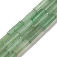 Natural Green Aventurine Beads Strands, Column, 13.5~14x4~4.5mm, Hole: 1.2mm, about 28pcs/strand, 15.16''(38.5cm)(G-D464-37)