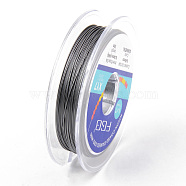 Tiger Tail Beading Wire, 7-Strand Bead Stringing Wire, Nylon Coated Stainless Steel Wire, Dark Gray, 26 Gauge, 0.4mm, about 32.8 Feet(10m)/roll(TWIR-R007-0.4mm-10)