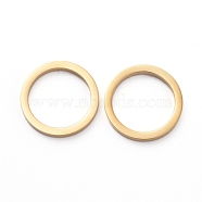 PVD Vacuum Plating 304 Stainless Steel Linking Rings for Jewelry Making, Manual Polishing, Ring, Golden, 13x1.5mm, Inner Diameter: 11mm(STAS-G215-26-G02)