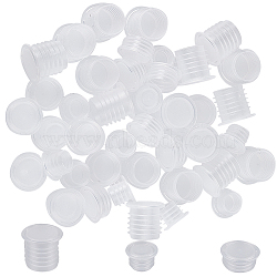 Gorgecraft 60Pcs 3 Styles Plastic Wine Bottle Stopper, Pull Ring Bottle Plugs, Column, for DIY Personalized Bottle Stopper Accessories, White, 18.5~24x10.5~22mm, Inner Diameter: 17mm, 20pcs/style(KY-GF0001-41B)