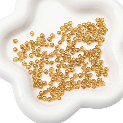 Transparent Acrylic Beads, Goldenrod, 5x4mm, Hole: 1.2mm, about 100pcs/Set(OACR-E038-01C)