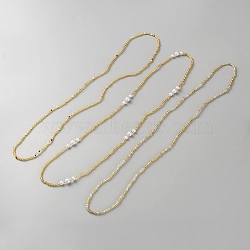 3Pcs 3 Styles Jewelry Waist Beads, Body Chain, Glass Seed Beaded Belly Chain, Bikini Jewelry for Woman Girl, Gold, 32-1/4 inch(82cm), 1pc/style(AJEW-WH20007-73)