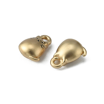 Alloy Charms, Cat, Matte Gold Color, 11.5x9x5mm, Hole: 1.6mm