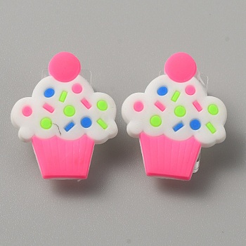 Cute Silicone & Plastic Clips, for Paper Document, School Office Supplies, Food, 33x26.5x14mm