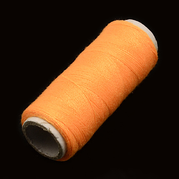 402 Polyester Sewing Thread Cords for Cloth or DIY Craft, Dark Orange, 0.1mm, about 120m/roll, 10rolls/bag
