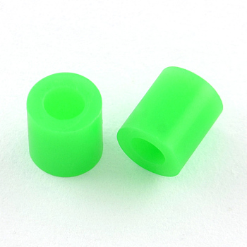 PE DIY Melty Beads Fuse Beads Refills, Tube, Lime, 3~3.3x2.5~2.6mm