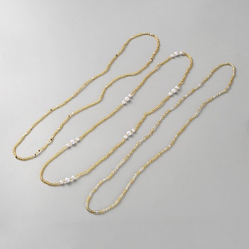 3Pcs 3 Styles Jewelry Waist Beads, Body Chain, Glass Seed Beaded Belly Chain, Bikini Jewelry for Woman Girl, Gold, 32-1/4 inch(82cm), 1pc/style