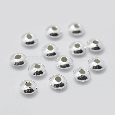 925 Sterling Silver Corrugated Spacer Beads(STER-K171-43S)-2