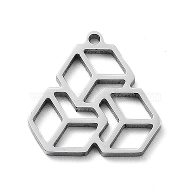 Stainless Steel Color Hexagon 304 Stainless Steel Pendants
