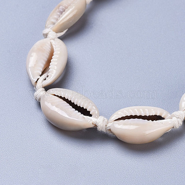 Adjustable Cowrie Shell Beads Beaded Necklaces(NJEW-JN02394)-2