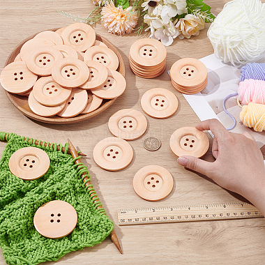 44Pcs Wood Buttons(BUTT-PH0001-42B)-3