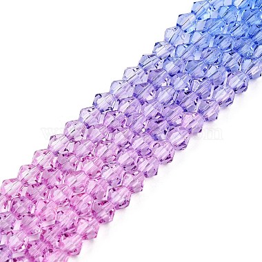 brins de perles de verre peintes à cuisson en dégradé de couleurs(DGLA-A039-T2mm-A019)-4