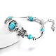 bracelets de perles turquoise naturelles(PW-WGFCF02-01)-2