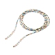 Многослойное женское ожерелье из натурального жемчуга и стеклянных бусин с веревочным узлом(NJEW-JN03908-02)-1