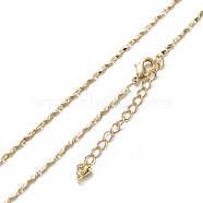 Brass Link Chain Necklaces, Long-Lasting Plated, Real 18K Gold Plated, 15.75 inch(40cm)(NJEW-K123-06G)