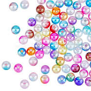 HOBBIESAY 600Pcs Acrylic Imitation Pearl Beads, Round, Mixed Color, 8mm, Hole: 1.2mm(MACR-HY0001-06)