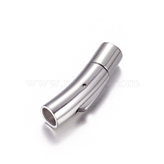 304 Stainless Steel Bayonet Clasps, Column, Stainless Steel Color, 29x7mm, Hole: 5mm(X-STAS-I013-5mm)