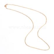 304 Stainless Steel Cable Chains Necklaces, with Lobster Clasps, Golden, 20 inch(50.8cm), Link: 2x1.5x0.4mm(STAS-S029-02G)