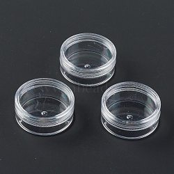 (Defective Closeout Sale: Scratched), Plastic Bead Containers, Column, Clear, 4.9x2.1cm, Inner Diameter: 4.2cm(CON-XCP0001-49C)
